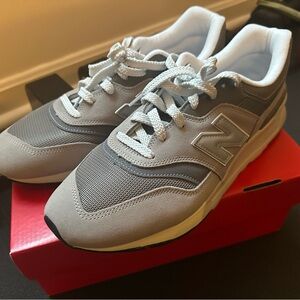 New Balance Gray and White Athletic Shoes
